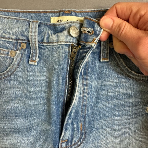 Madewell shorts women 27 100% cotton high waist light wash relaxed denim blue - Picture 3 of 11